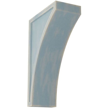 Ekena Millwork 3"W x 6 1/2"D x 10"H Large Lawson Wood Vintage Decor Corbel, Driftwood Blue CORWD03X06X10LWBU